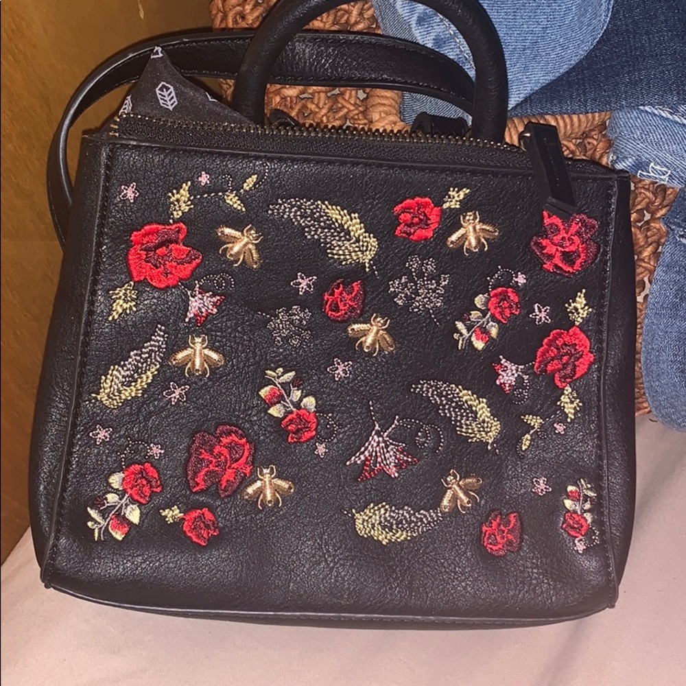 Bee and flower inspired purse